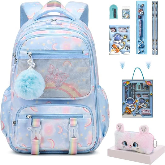 Aesthetic Kawaii Rainbow Backpack-CubbioJoy