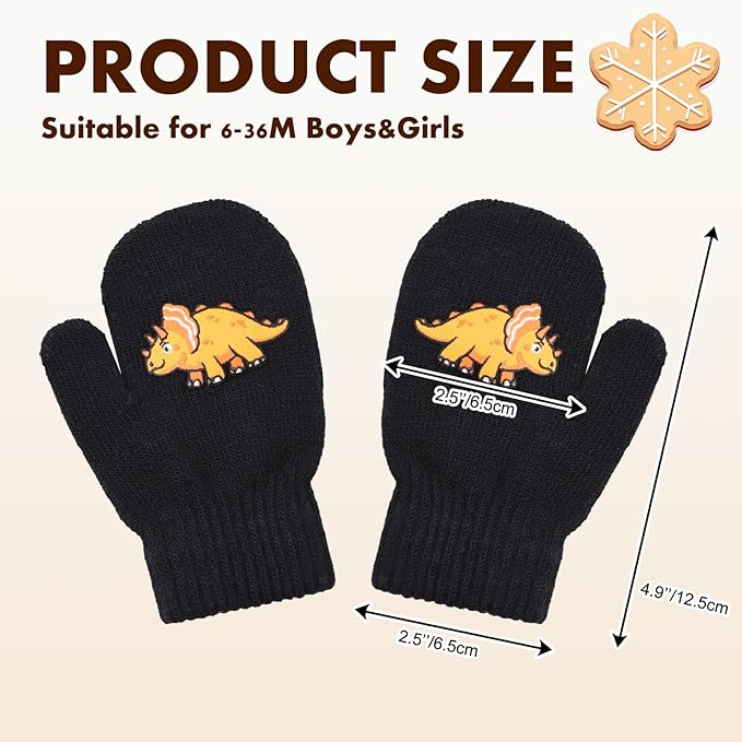 Baby Winter Mittens Toddler Stretch Knit Gloves Magic Warm Glove for Baby Boys Girls-CubbioJoy