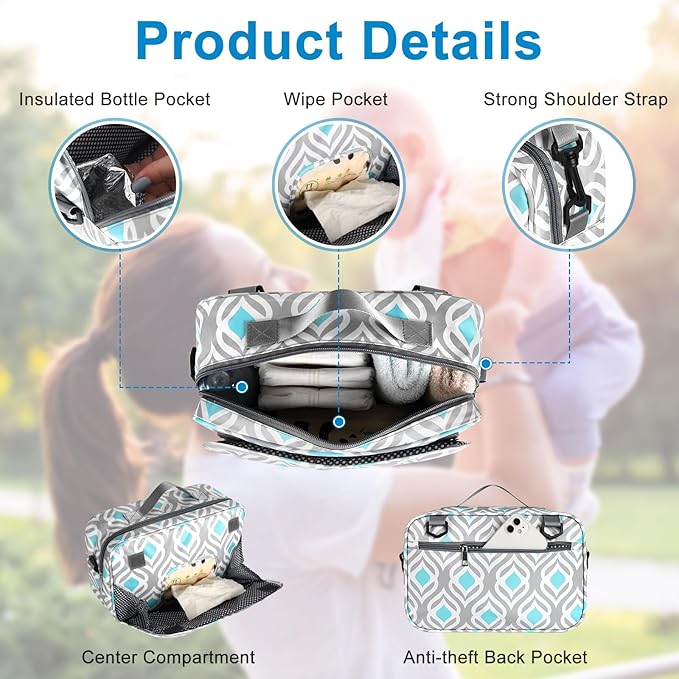 Accmor Stroller Organizer, Universal Stroller Organizer with Insulated Cup Holder Pocket, Dual Purpose Large Capacity Stroller Bag Caddy, Stroller Accessories Fits for Uppababy, Doona, Nuna Strollers-CubbioJoy