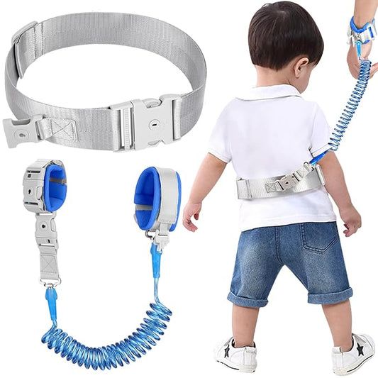 Accmor Toddler Leash with Reflective Baby Anti Lost Wrist Link, 2 in 1 Kids Walking Harnesses Belt Leashes with Key Lock for Boys Age 1-4, Keep Child Close Wristband Rope Tether for Outdoor Travel-CubbioJoy
