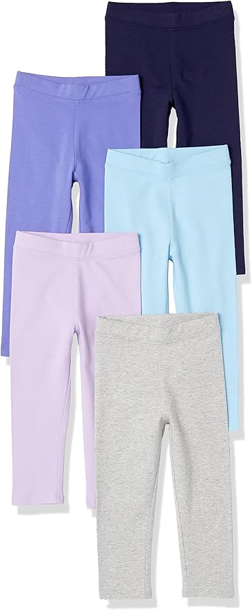 Amazon Essentials Girls and Toddlers' Leggings, Multipacks-CubbioJoy