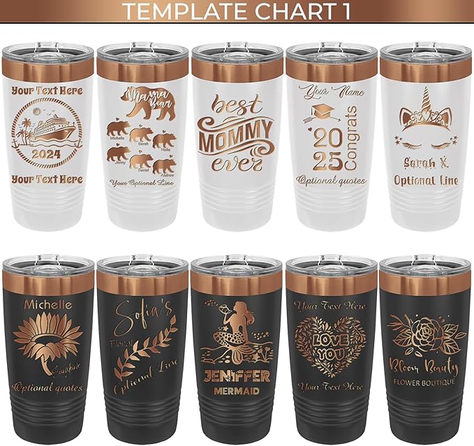 iProductsUS Personalized Gift For Women Mother's Day & Cruises - 20oz, Custom Tumbler w/Spill Proof Lid - Insulated Travel Coffee Mug - Stainless Steel Double Wall Coffee Tumbler, Cup (Rose Gold)-CubbioJoy