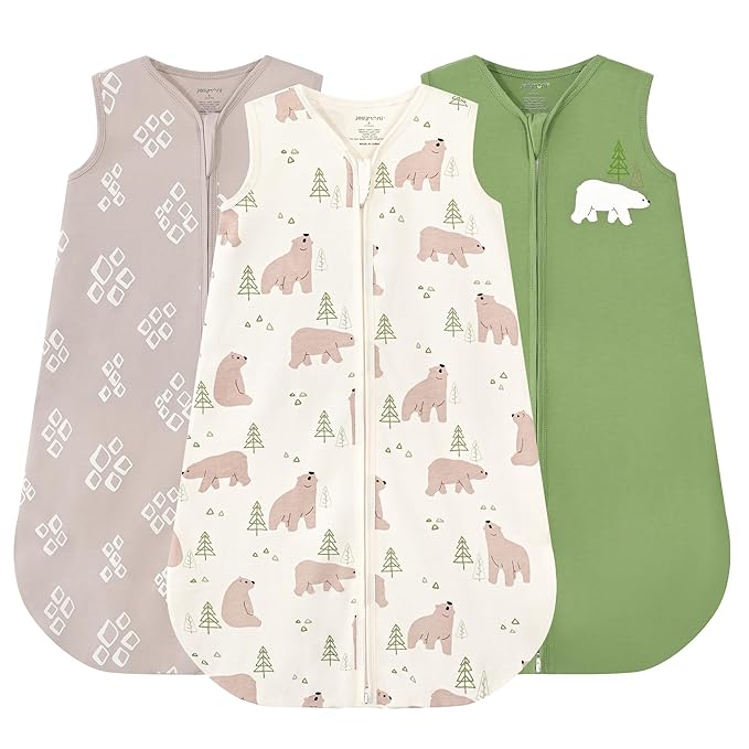 JELLYMONI Baby Sleep Sack 12-18 Months Wearable Blanket for Baby, 100% Cotton 2 Pack Infant Toddler Sleeping Sack Lightweight Soft 2-Way Zipper Sleepsack-CubbioJoy