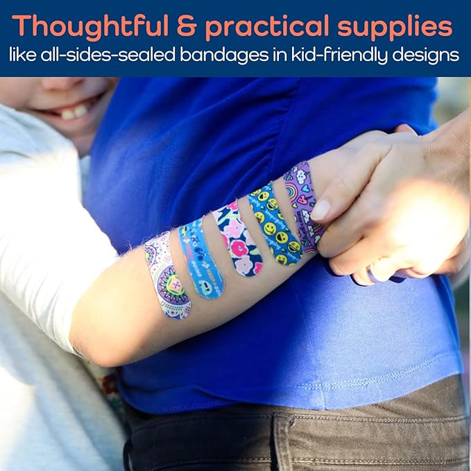 KeepGoing Large Home First Aid Kit for Kids – 270 Pc. for Car, Home, Dorm, & Boat with Latex-Free Bandages – 10 x 7 x 3.5 in. Travel First Aid Kit (Woodland)-CubbioJoy