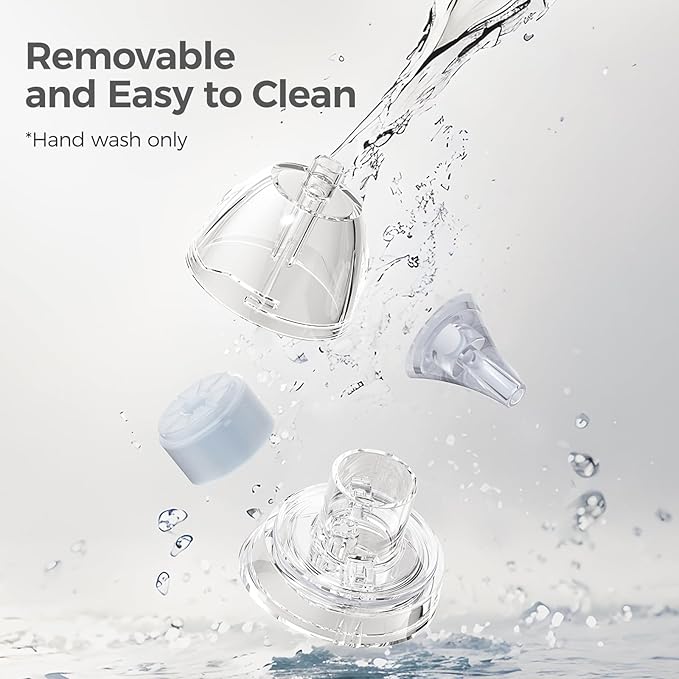 Momcozy Baby Nasal Aspirator, 3 Suction Levels Electric Nasal Aspirator for Baby, Newborn and Toddler, Portable Baby Nose Aspirator with Light Soothing and Music-CubbioJoy