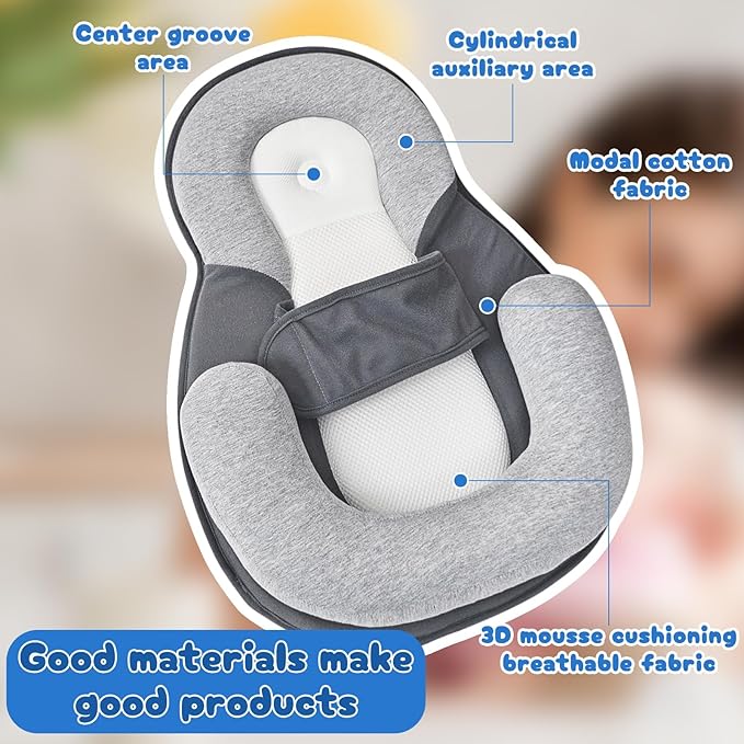 2026 New Rest Nest Baby Lounger Pillow, Baby Lounger Pillow for Infant Support Cushion Reflux-CubbioJoy