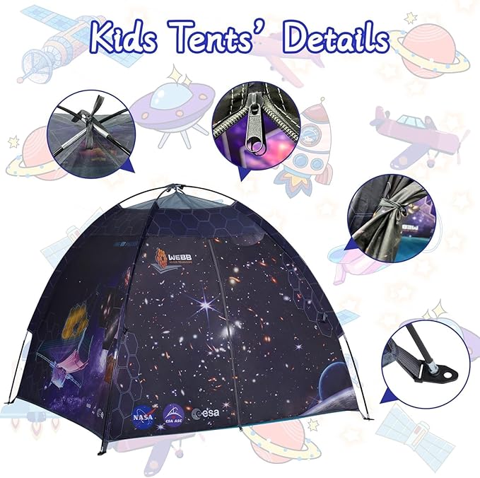 James Webb Space Telescope Kids Play Tent Indoor & Outdoor for Boys and Girls(61" x 61" x 45")-CubbioJoy