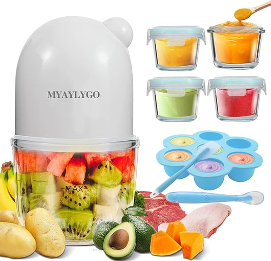 Baby Food Maker & Food Processor, Upgraded 14-in-1 Baby Food Blender, Puree Maker, Puree Grinder for Fruit, Veggies, Meat, Baby Feeding Essentials, Shower Gifts Set-CubbioJoy