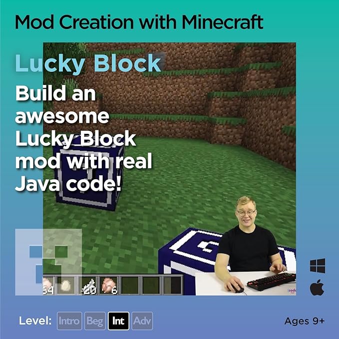 Coding for Kids with Minecraft - Ages 9+ Learn Real Computer Programming and Code Amazing Minecraft Mods with Java - Award-Winning Online Courses (PC & Mac)-CubbioJoy