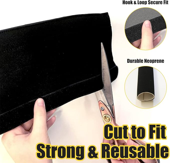 5PCS Commercial Door Handle Covers - Heat-Resistant Neoprene Sleeves with Hook & Loop Closure, Universal Fit for Business/Office/Store Doors-CubbioJoy