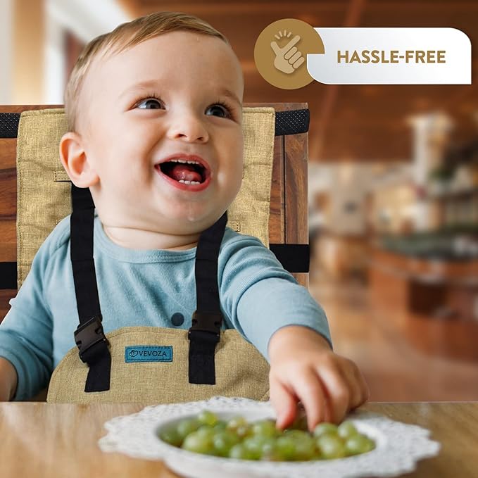 Baby Portable High Chair for Travel | Essential Travel Highchair | Baby Chair Harness-CubbioJoy