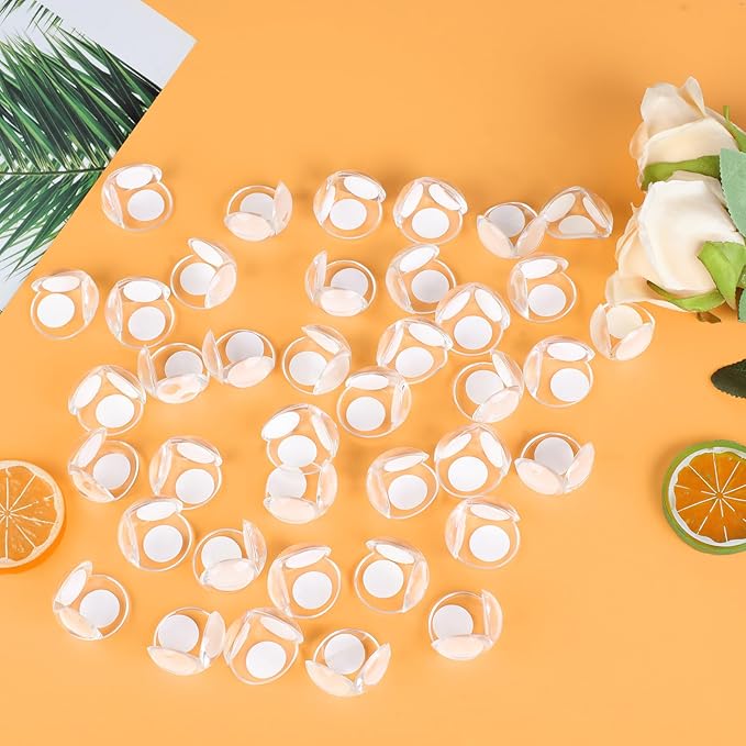 40 Pack Corner Protector Baby, Spherical Shapes Baby Proof Corners and Edges, Clear Table Corner Covers Baby, Baby Corner Protector Guards, Corner Guards for Table Edges & Sharp Corners-CubbioJoy