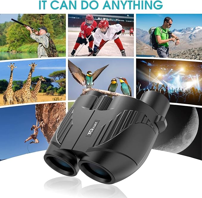 20x25 Binoculars for Adults and Kids, High Power Easy Focus Compact Binoculars with Low Light Vision for Bird Watching and Travel-CubbioJoy