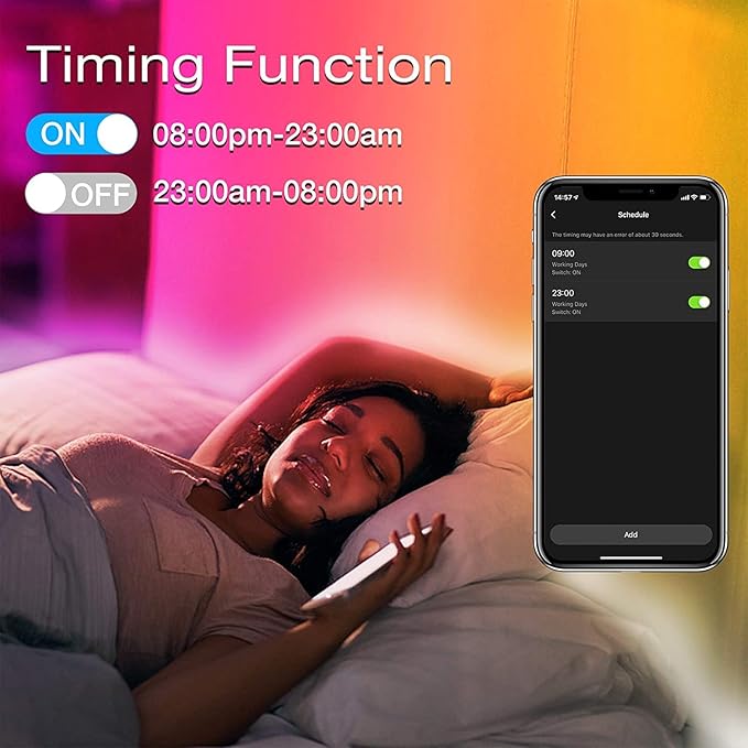 DAYBETTER Smart WiFi Led Lights, Tuya App Controlled, Compatible with Alexa and Google Assistant, Timer Schedule, RGB Strip Color Changing Décor for Bedroom Party Kitchen, 200ft-CubbioJoy