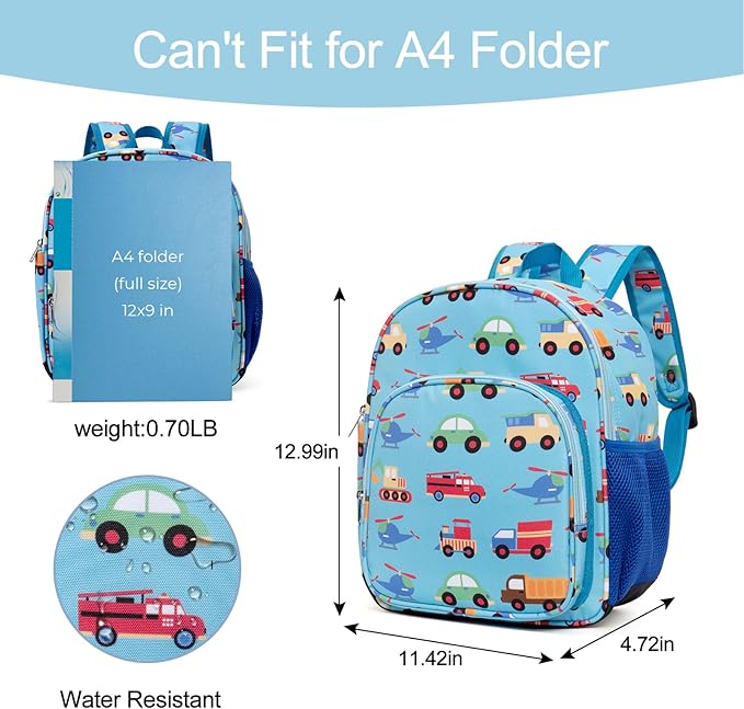 CLUCI Toddler Backpack for Boys Kids Backpacks Preschool Kindergarten Child Bookbag Travel Cute Daycare Bluey Backpack Cars-CubbioJoy