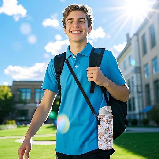 AUPET Water Bottle Bag Carrier,24oz/32oz Insulated Neoprene bottle Sling Holder Case Pouch Cover for 1000ML/750ML Bottles with Shoulder Strap for walking-CubbioJoy