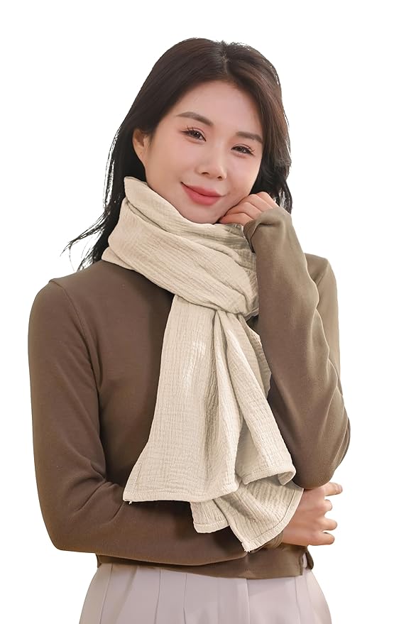 2-Pack Nursing Covers for Breastfeeding, 100% Organic Cotton Muslin Breastfeeding Cover, Multi-Use Nursing Scarf, Car Seat Canopy, Stroller Cover, Soft Breathable Baby Blanket Khaki Brown-CubbioJoy