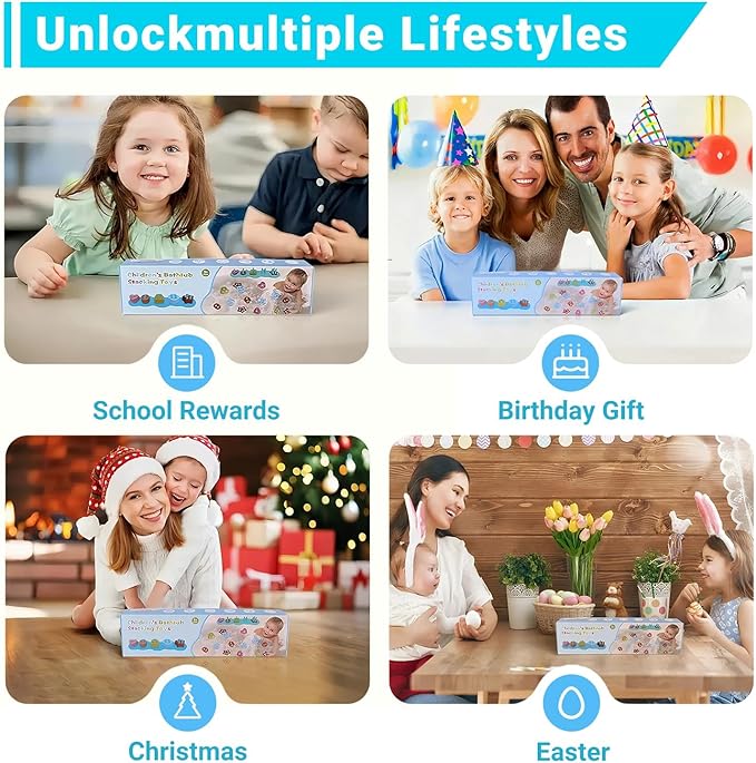 Baby Bath Toys, Sorting & Stacking Toy Bath Toy, Shape Sorter Toys for Bathtub,Stacking Bath Toy Set with 20 Textured Floating Pieces, Toddler Early Learning Bathtub Fun-CubbioJoy