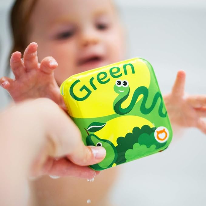 BabyBibi Floating Baby Bath Books for Baby. Kids Learning Bath Toys. Waterproof Bathtime Toys for Toddlers. Kids Educational Infant Bath Toys. (Set of 4: Color Recognition Bath Books)-CubbioJoy