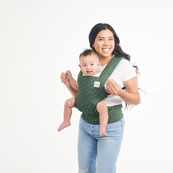 Baby Tula Explore Carriers - Breathable Baby Carrier Newborn to Toddler - Adjustable Toddler Carrier - Multiple Ergonomic Positions Front and Back - Ergonomic Fit for 7-45 lb - Cotton, Seedling-CubbioJoy