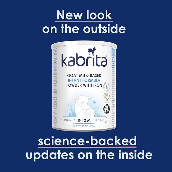 Kabrita Goat Milk Infant Formula - Easy to Digest Baby Formula 0-12 Months - Contains Prebiotics, Iron, DHA, Non-GMO - Gentle on Sensitive Tummies - Formula Supporting Gut Health & Sleep - 28Oz-CubbioJoy