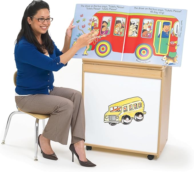 Angeles Value Line Big Book Display, Classroom Shelves and Daycare Furniture, Kids' Bookcases Cabinets & Shelves, 25" L x 16" W x 30" H-CubbioJoy