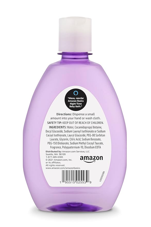 Amazon Basics Night-Time Baby Bath, Lightly scented, 13.6 Fl Oz (Pack of 2) (Previously Solimo)-CubbioJoy