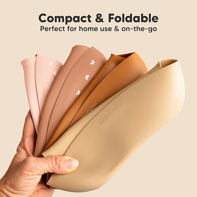 KeaBabies 2-Pack Silicone Baby Bibs for Eating - Sturdy Food-Grade Silicone Bibs for Babies Girl, Boy, Large Food Catcher, Clean & Put On Easily, Waterproof Toddler Feeding Essentials (Butterflies)-CubbioJoy