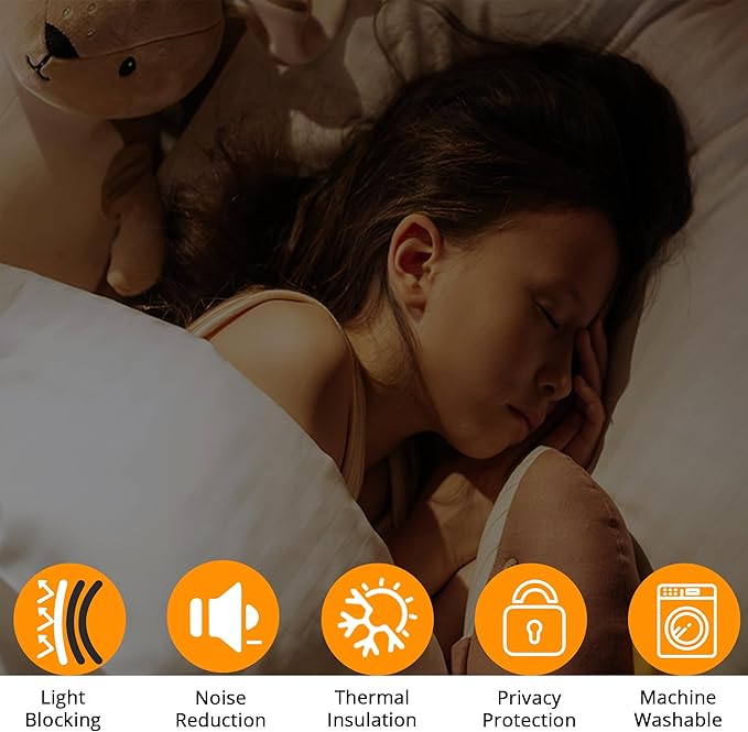 Dinosaur Blackout Curtains for Kids Room - 2 Panels, Each W52×L63, 100% Blackout, Thermal Insulated, Noise Reducing, Perfect for Kids Room and Nersury-CubbioJoy