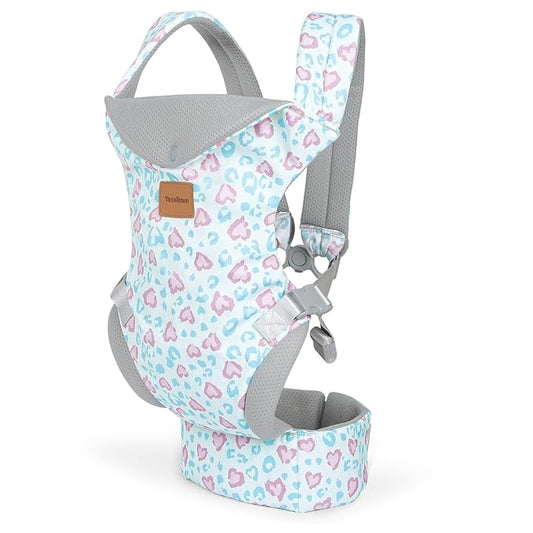 Baby Carrier Newborn to Toddler, Ergonomic Adjustable Toddler Carriers for 7-66 Lbs, Cozy Lightweight Infant Carrier with Neck Support, Baby Holder Carrier with Lumbar Support for Mom Dad-CubbioJoy