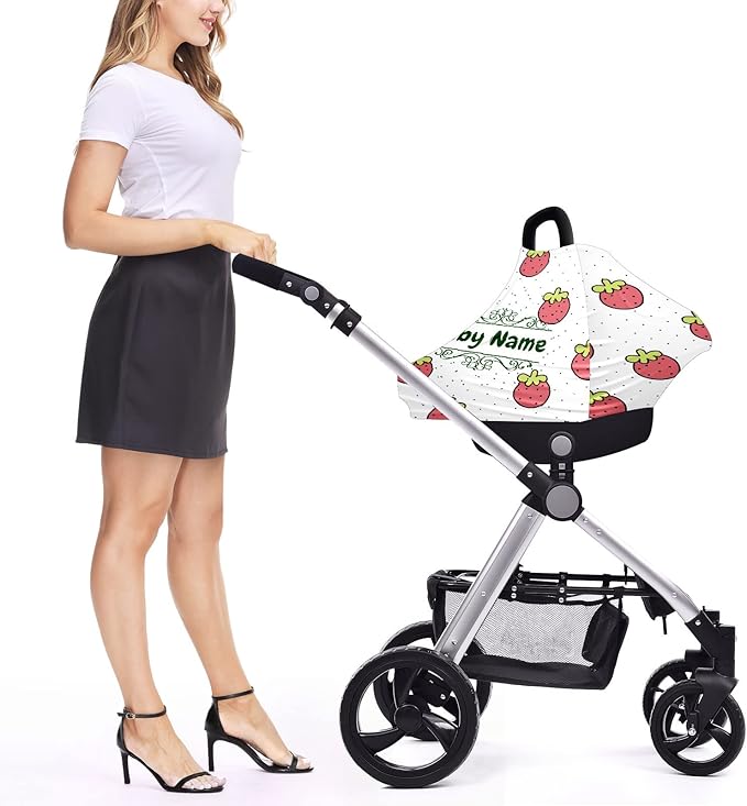 Baby Car Seat Stroller Cover Nursing Cover New Mom Breastfeeding Scarf Soft Stretchy Infant Carrier Cover Car Canopy Coverage-CubbioJoy
