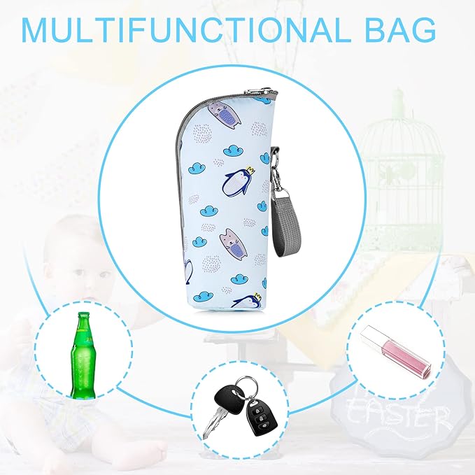 Accmor Baby Bottle Cooler Tote Bags, Insulated Breastmilk Cooler Bag, Nursing Bottle Cooler Warmer Bag for Nursing Mom Daycare Travel-CubbioJoy