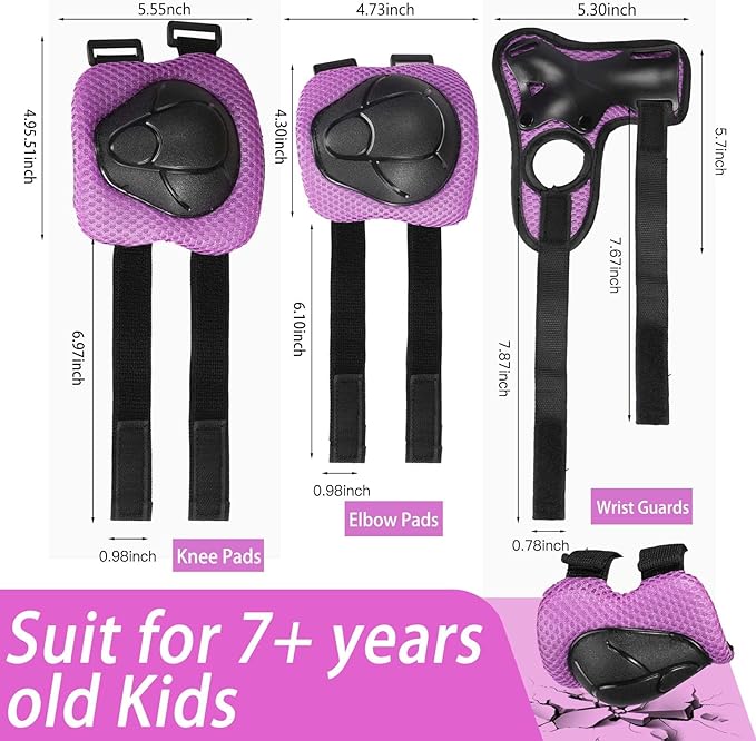 Kids Bike Helmet Set Adjustable Helmet for Ages 3-15 Kids Toddler Boys Girls Youth, Multi-Sport Bicycle Skateboarding Football Rollerskating Scooter Rollerblade Balance Bike Helmets-CubbioJoy