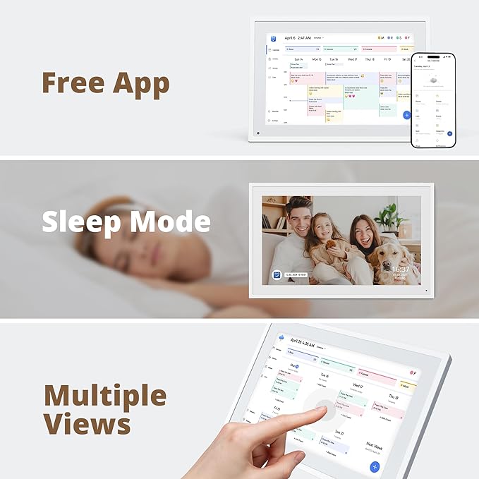 10.1" Digital Calendar Chore Chart – 1080P Full HD Interactive Touchscreen, Smart Family Planner, Hearth Display Digital Wall & Desk Mountable for Seamless Scheduling-CubbioJoy