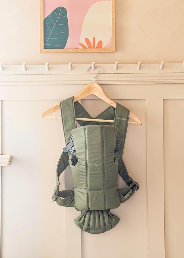 BabyBjörn Baby Carrier Mini, Woven, Dark Green-CubbioJoy