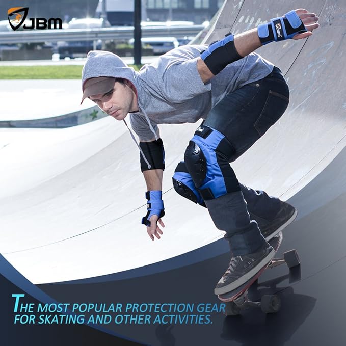 JBM Adult & Kids Knee Pads Elbow Pads and Wrist Guards for Inline Skating, Roller Skating, Skateboarding, Scootering-CubbioJoy