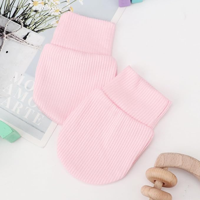 BQUBO 6 Pairs Newborn Baby Boys Girls Mittens 0-6 Months Unisex-Baby Infant Mittens Elastic No Scratch Wrist Gloves-CubbioJoy