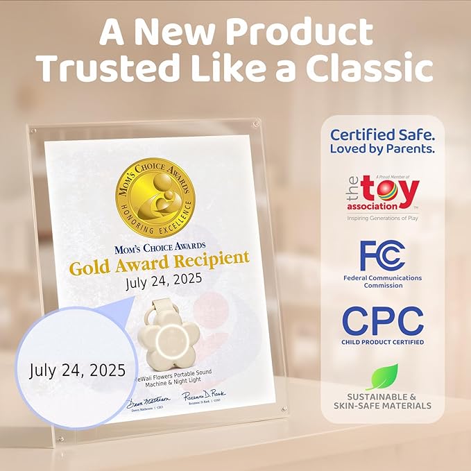 2025 Mom's Choice Awards | Portable White Noise Sound Machine Baby | 25 Soothing Sounds | Rechargeable Travel Sound Machine Baby with Night Light | Newborn Essentials | Nursery, Home, Sleep Aid-CubbioJoy