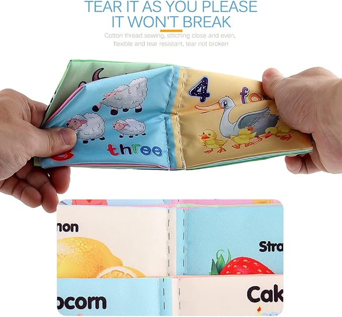 Baby Books, Soft Baby Book,Cloth Baby Books,Baby Books 0-6 Months, Cloth Baby Books,Infant Books,Soft Books for Babies,Best Baby Books, Pack of 6 Books for Baby,Size: 4x4 inch,Soft Baby Book-CubbioJoy