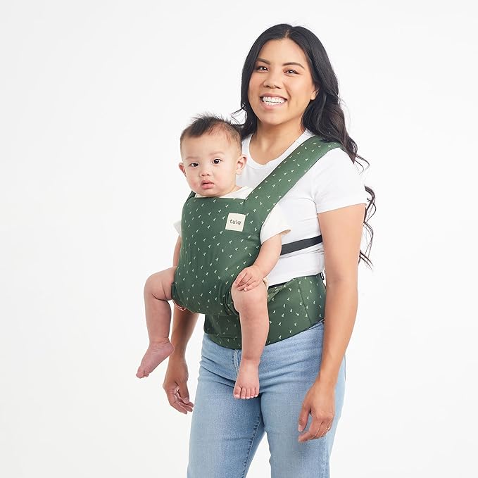 Baby Tula Explore Carriers - Breathable Baby Carrier Newborn to Toddler - Adjustable Toddler Carrier - Multiple Ergonomic Positions Front and Back - Ergonomic Fit for 7-45 lb - Cotton, Seedling-CubbioJoy