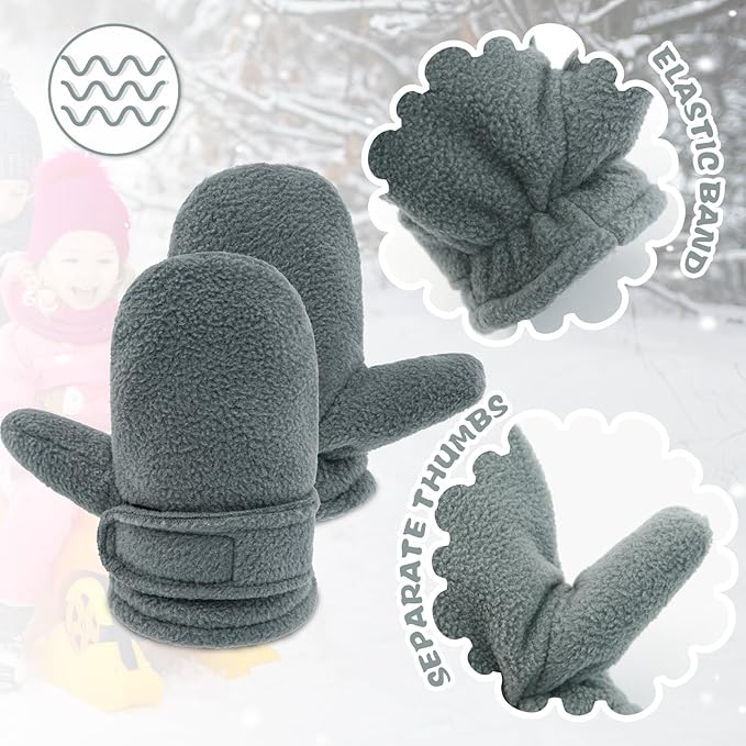 BAVST Baby Toddler Winter Mittens Girls Warm Fleece Lined Gloves Kids Sherpa Lined Mittens for Boys-CubbioJoy