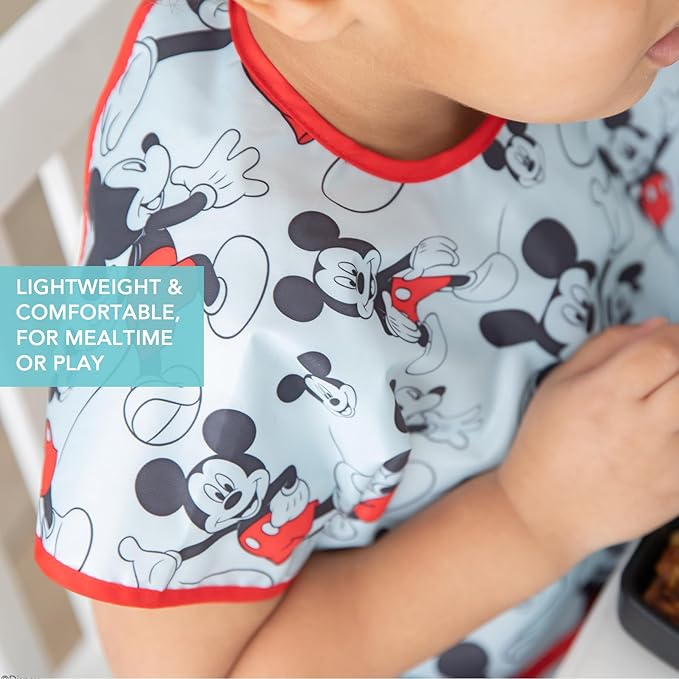 Bumkins Bibs - Toddler Bibs, Waterproof, Large for 1-3 Years, Short Sleeve-CubbioJoy