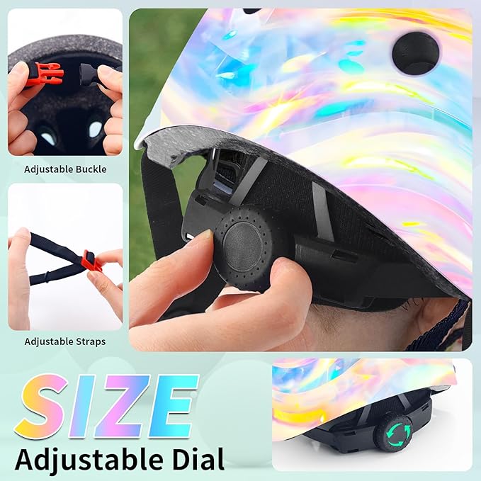 Adjustable Kids Bike Helmet with Knee & Elbow Pads Set, Color Gradient Design for Boys and Girls Aged 3-14+, for Skateboarding, Scooter, Roller & Inline Skating, Longboard-CubbioJoy