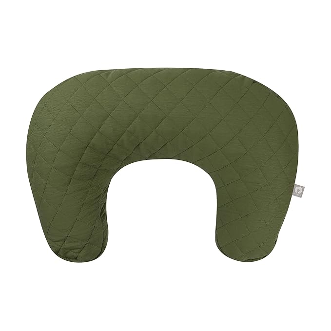 Boppy Nursing Pillow with Luxe Fabric Cover, Quilted Moss, Larger, More Supportive Pillow for Breastfeeding and Bottle Feeding; Firmer and Higher Than Original, w/Premium Cover; JPMA Certified-CubbioJoy