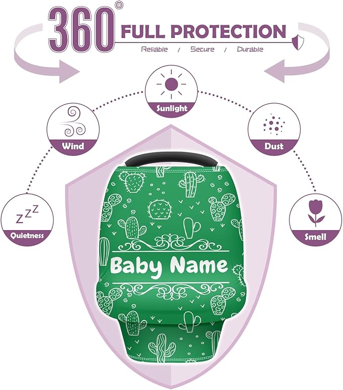 Baby Car Seat Stroller Cover Nursing Cover New Mom Breastfeeding Scarf Soft Stretchy Infant Carrier Cover Car Canopy Coverage-CubbioJoy