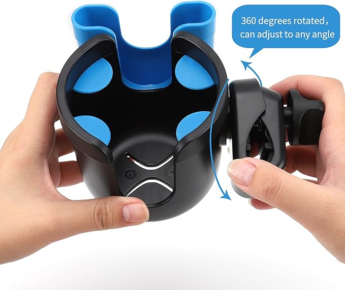 Accmor Stroller Cup Holder with Phone Holder, Bike Cup Holder, Universal Cup Holder for Uppababy Nuna Doona Strollers, 2-in-1 Cup Phone Holder for Stroller, Bike, Wheelchair, Walker, Scooter-CubbioJoy