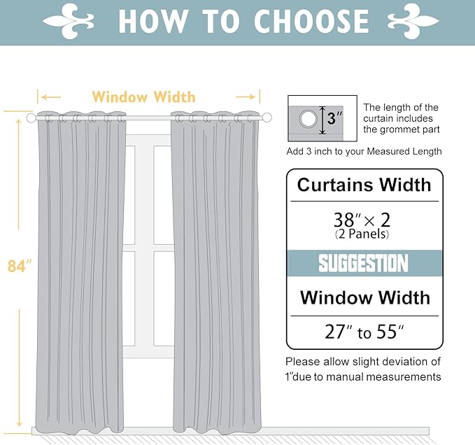 ChrisDowa 100% Blackout Curtains 84 inch Long for Bedroom with Black Liner, 2 Thick Layers Total Blackout Thermal Insulated Grommet Window Curtains 2 Panels Set (Brown, 38 x 84 Inch)-CubbioJoy