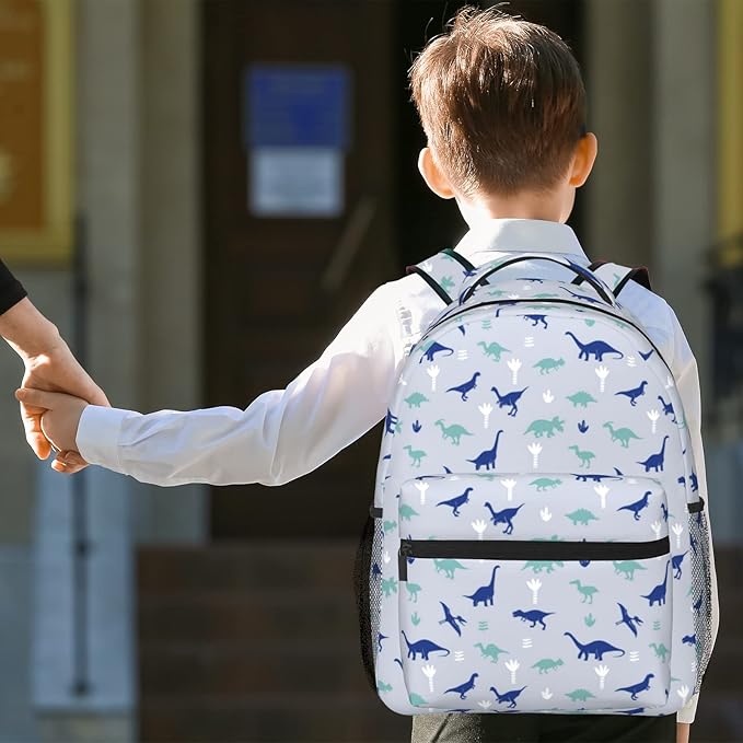 Dinosaur Backpack for Kids Boys Girls, Lightweight School Bookbag with Multiple Compartments, Simple Modern Waterproof Durable Kids' Backpack for Age 5-12, for School & Outdoor Activities-CubbioJoy