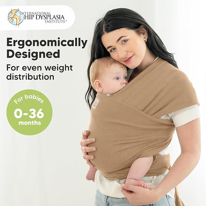 KeaBabies Baby Wrap Carrier - All in 1 Original Baby Carrier Newborn to Toddler Sling, Easy to Wear, Hands Free Bonding, Lightweight, Breathable Infant Wraps (Warm Hearth)-CubbioJoy