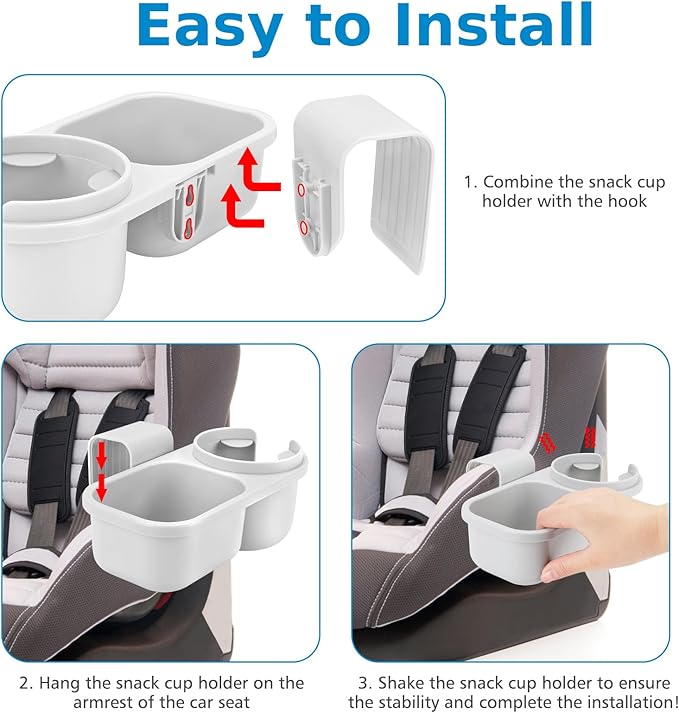 Accmor Child Cup Holder Snack Tray for Convertible Car Seats, Universal Child Cup Holder Compatible with Most Baby Car Seat Models-CubbioJoy